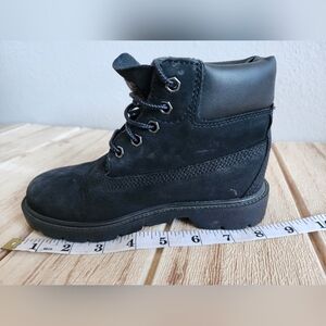 Timberland 8 ¾ In. Kids Youth Size 13 Black Nubuck Waterproof Boys/Girls